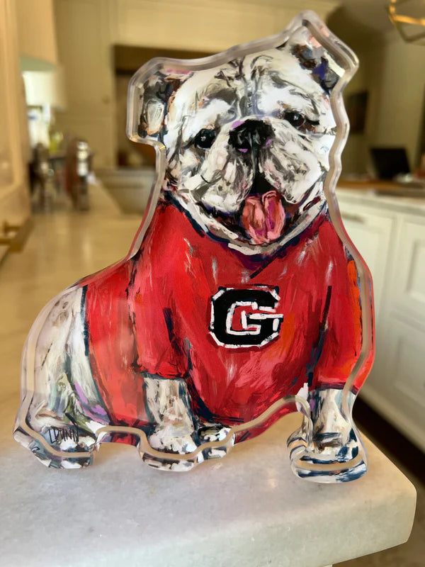 Georgia "G" Acrylic Gameday Bulldog