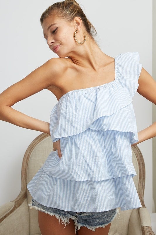 The Babydoll Ruffle Top - 2 Colors