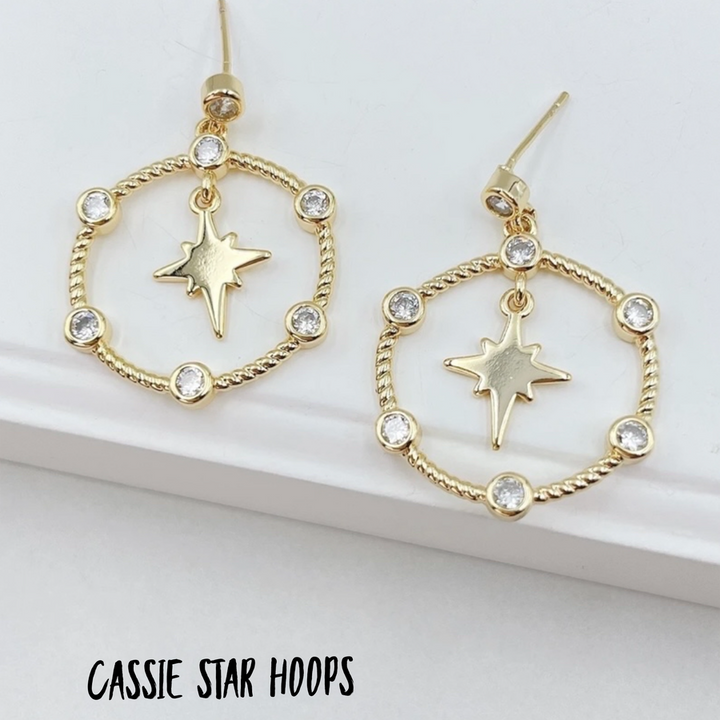 TJ Cassie Star Hoops