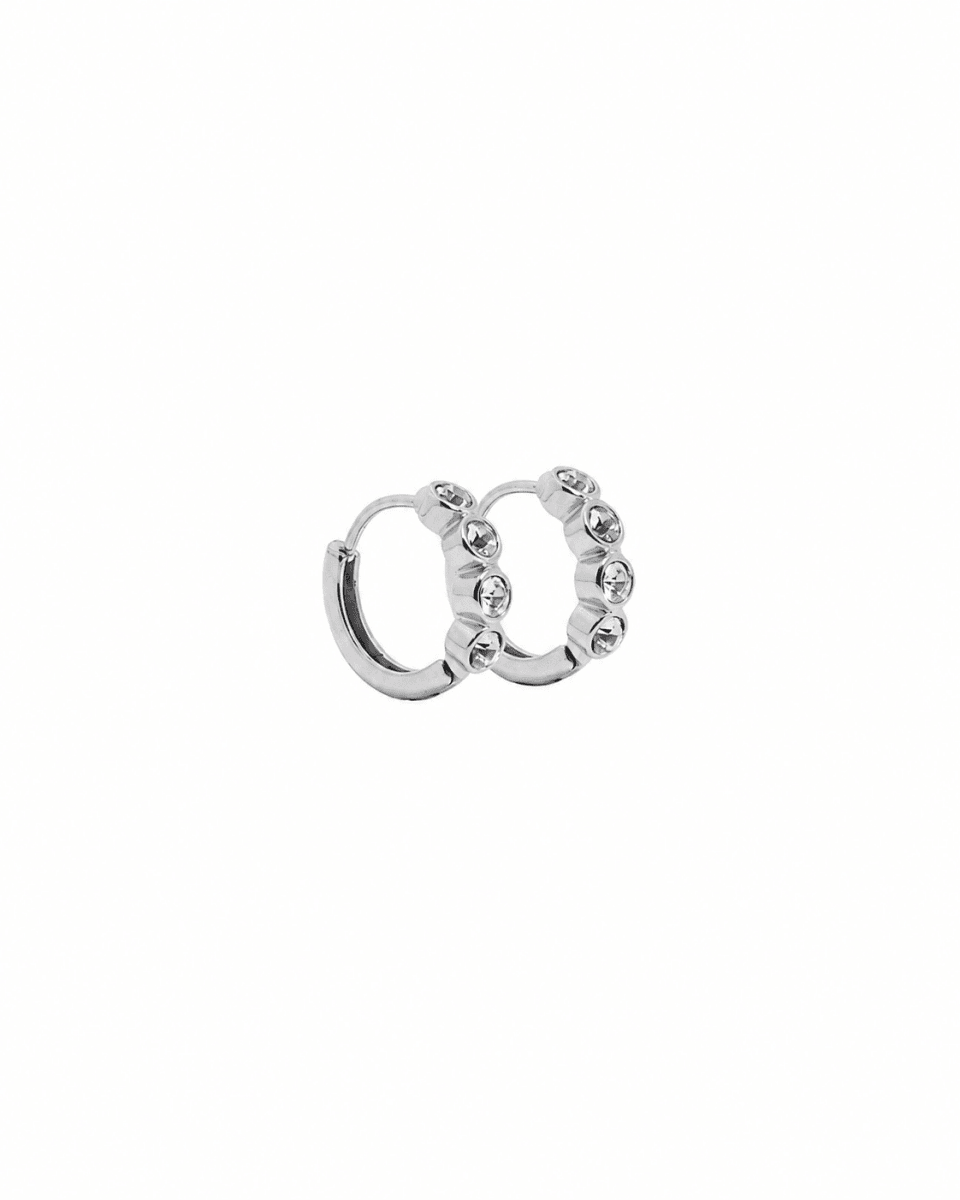Huggie Earrings - Colette Silver