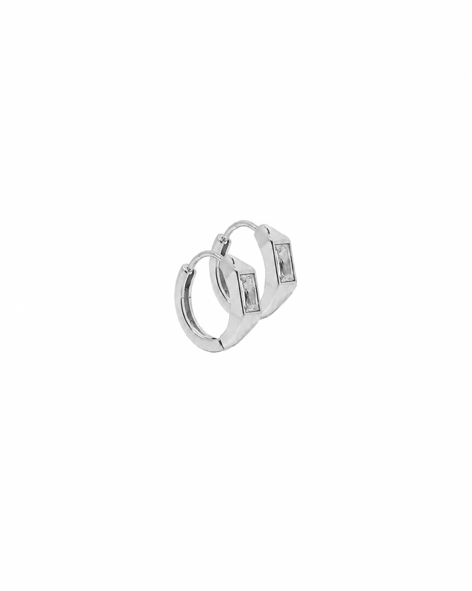 Huggie Earrings - Lottie Silver
