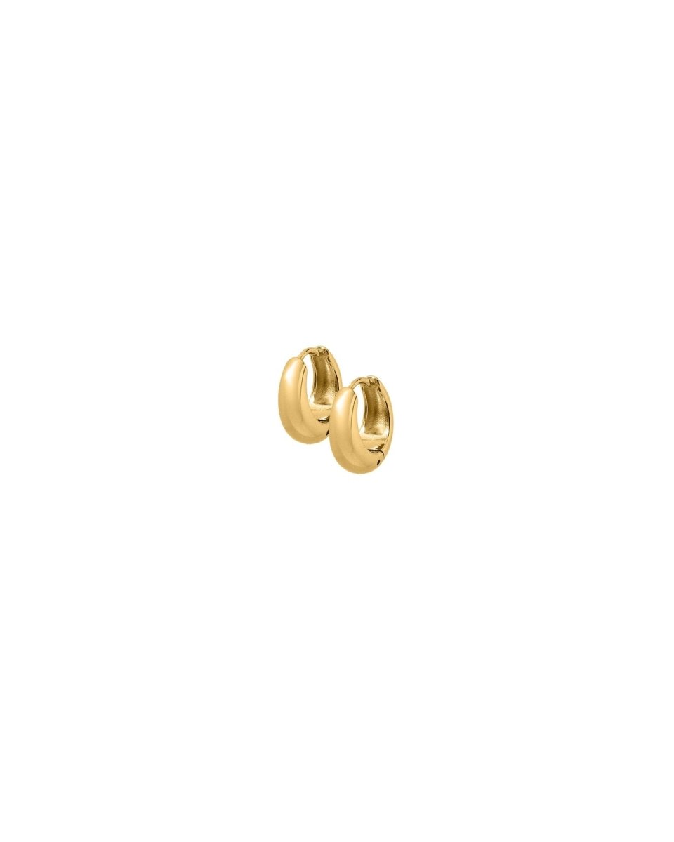 Huggie Earrings - Sunday Hoop Gold 8mm