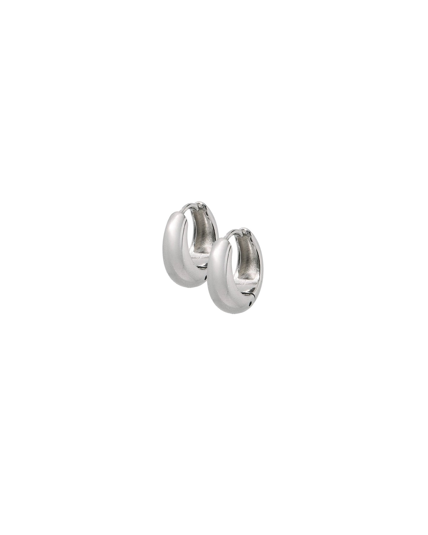 Huggie Earrings - Sunday Hoop Silver 10mm