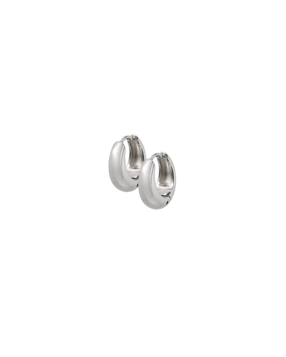 Huggie Earrings - Sunday Hoop Silver 10mm