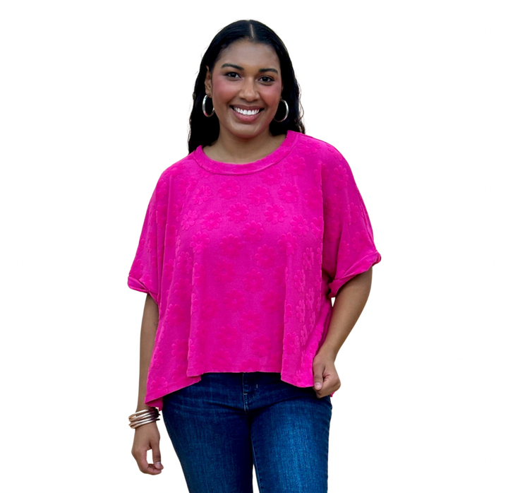 The Tinsley Tee in Fuchsia