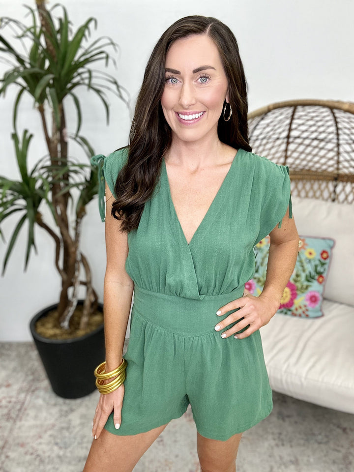 Deep V Garden Romper