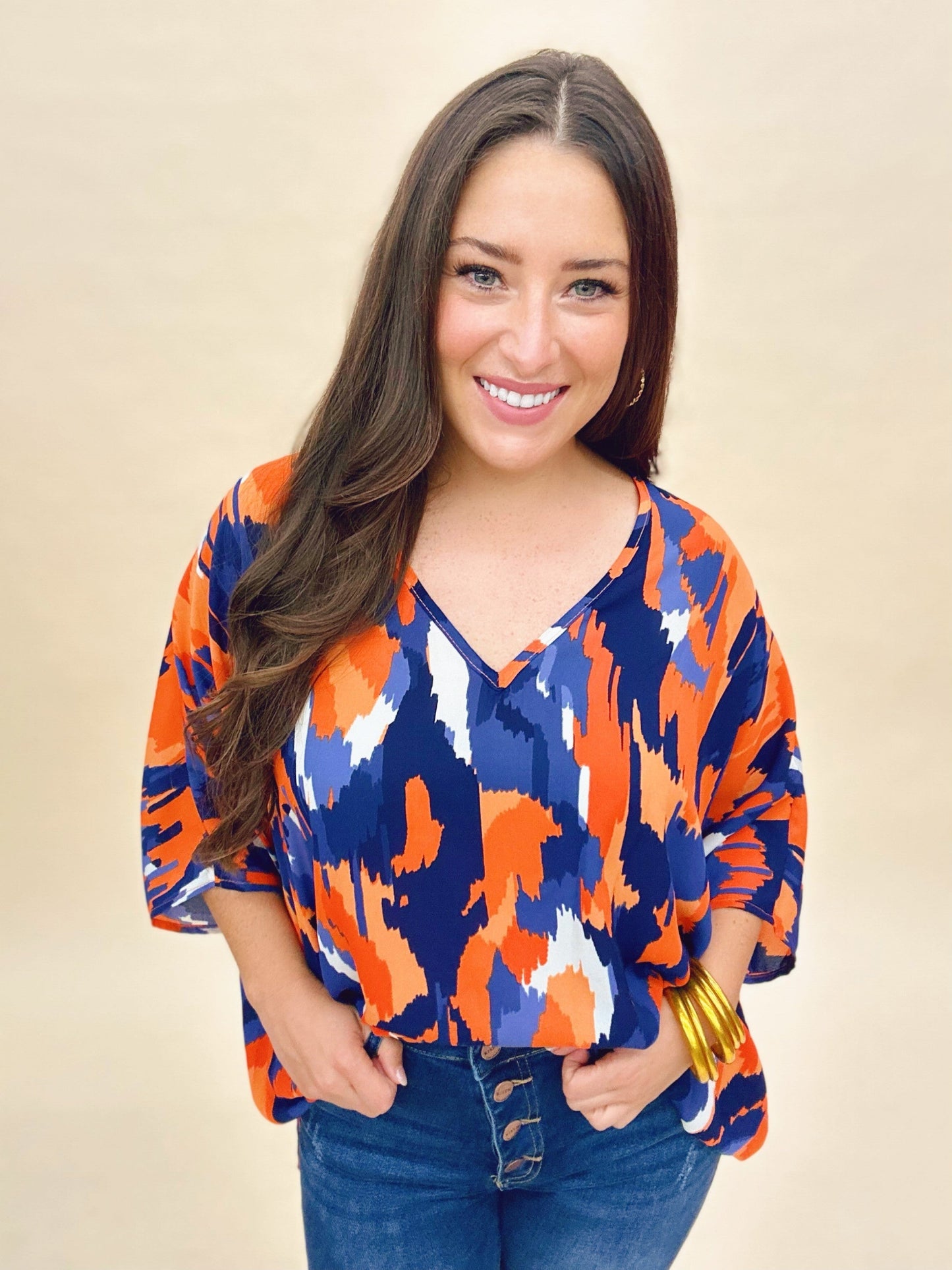 The Auburn Spirit Poncho Top - AS