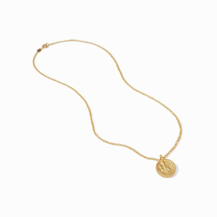 JV Coin Pendant Necklace