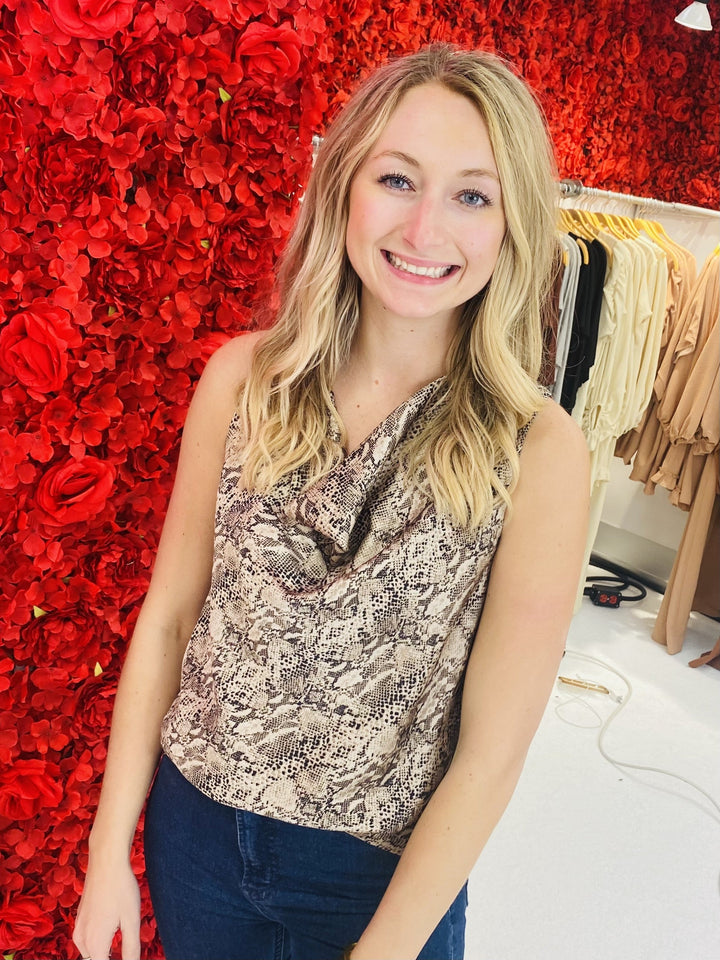 The Dr. Avery Satin Drupe Tank - AS