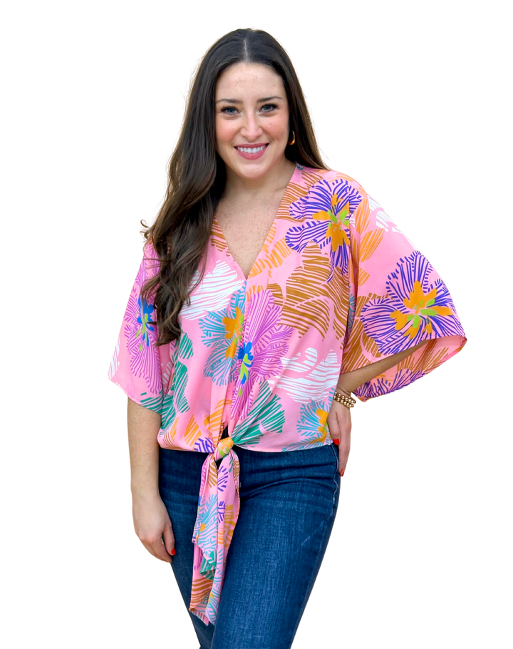 The Tropic Frenzy Tie Top