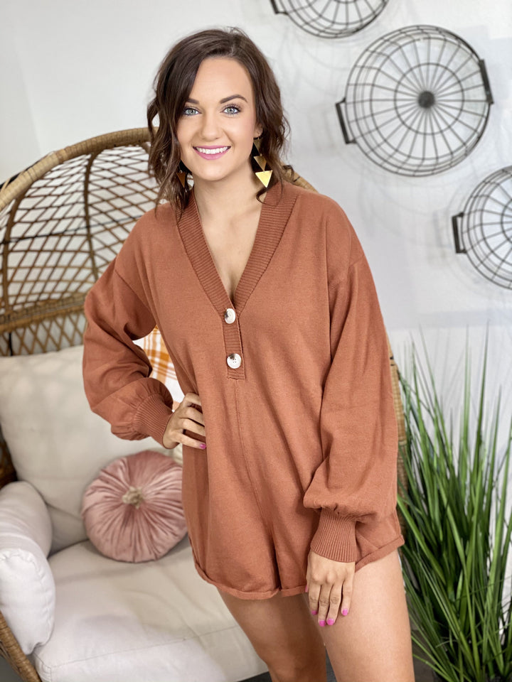 The Fall Knit Romper - 2 Colors