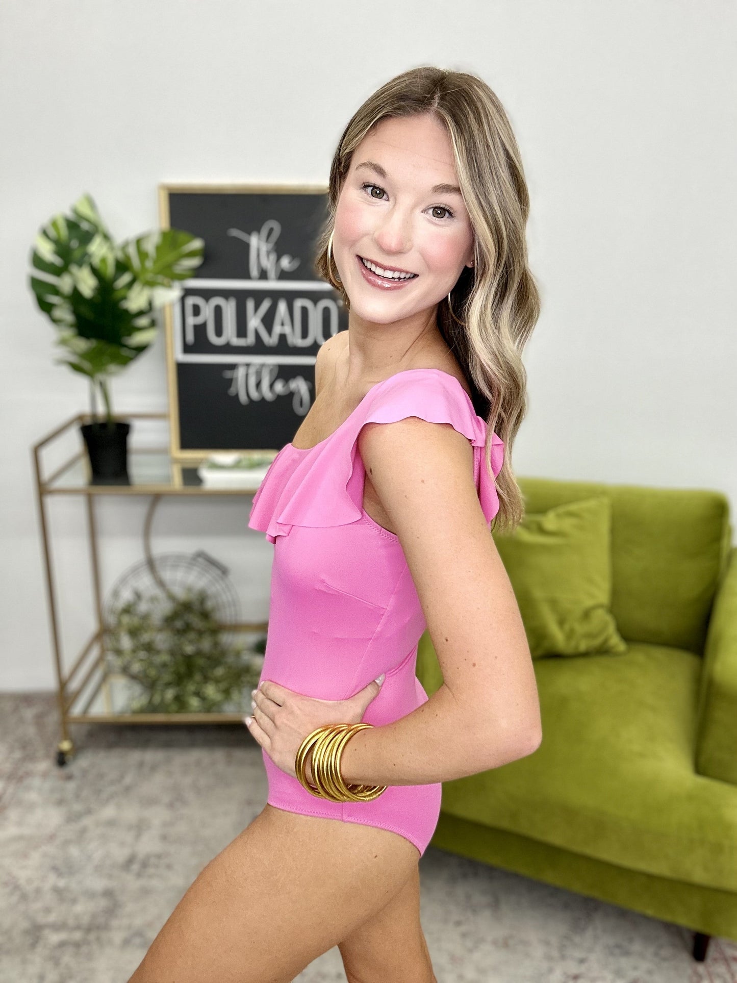 The Luxe Pink Swimsuit in AS