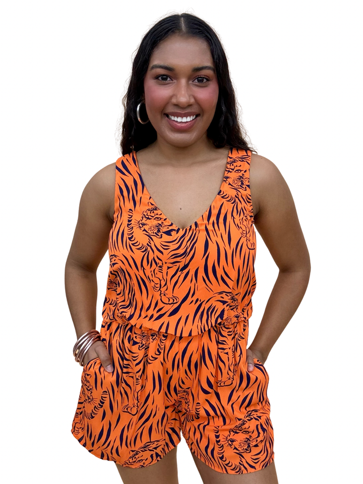The Auburn Tiger Lexi Romper - AS