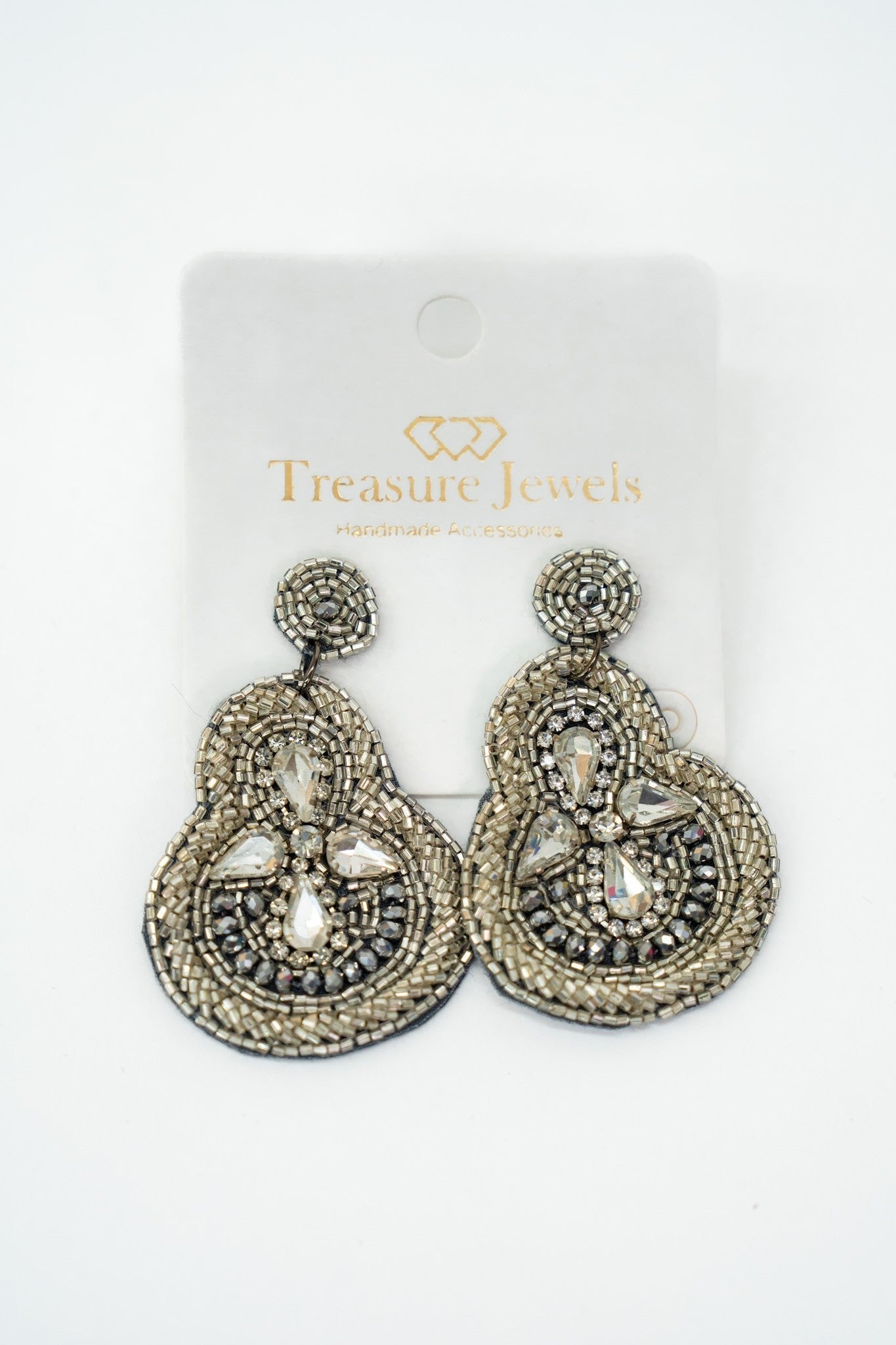 PF Steal-TJ Silver Bead Earrings