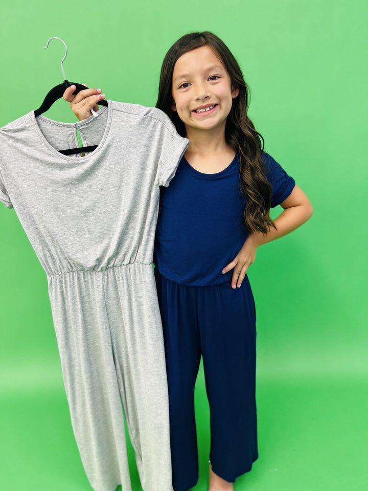 KIDS Solid Jumpsuit in 2 Colors