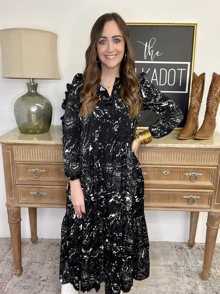 The Splatter Satin Maxi