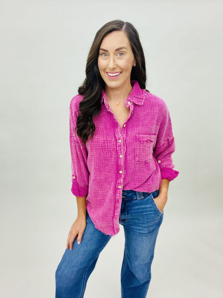 LD STEAL - Double Gauze Button in 4 Colors