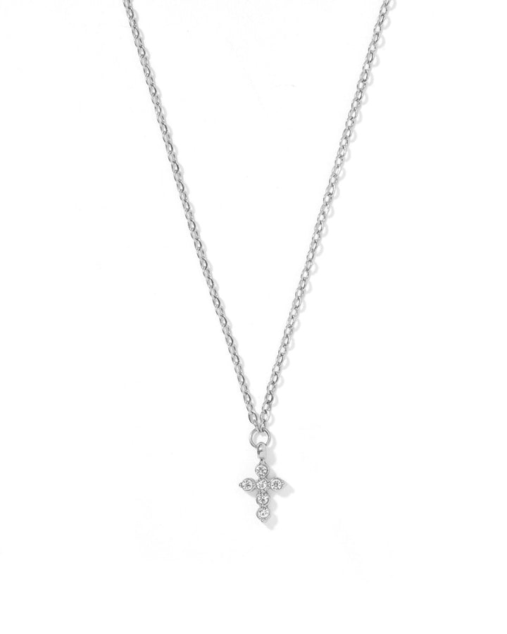 Necklace - Carly Cross Silver
