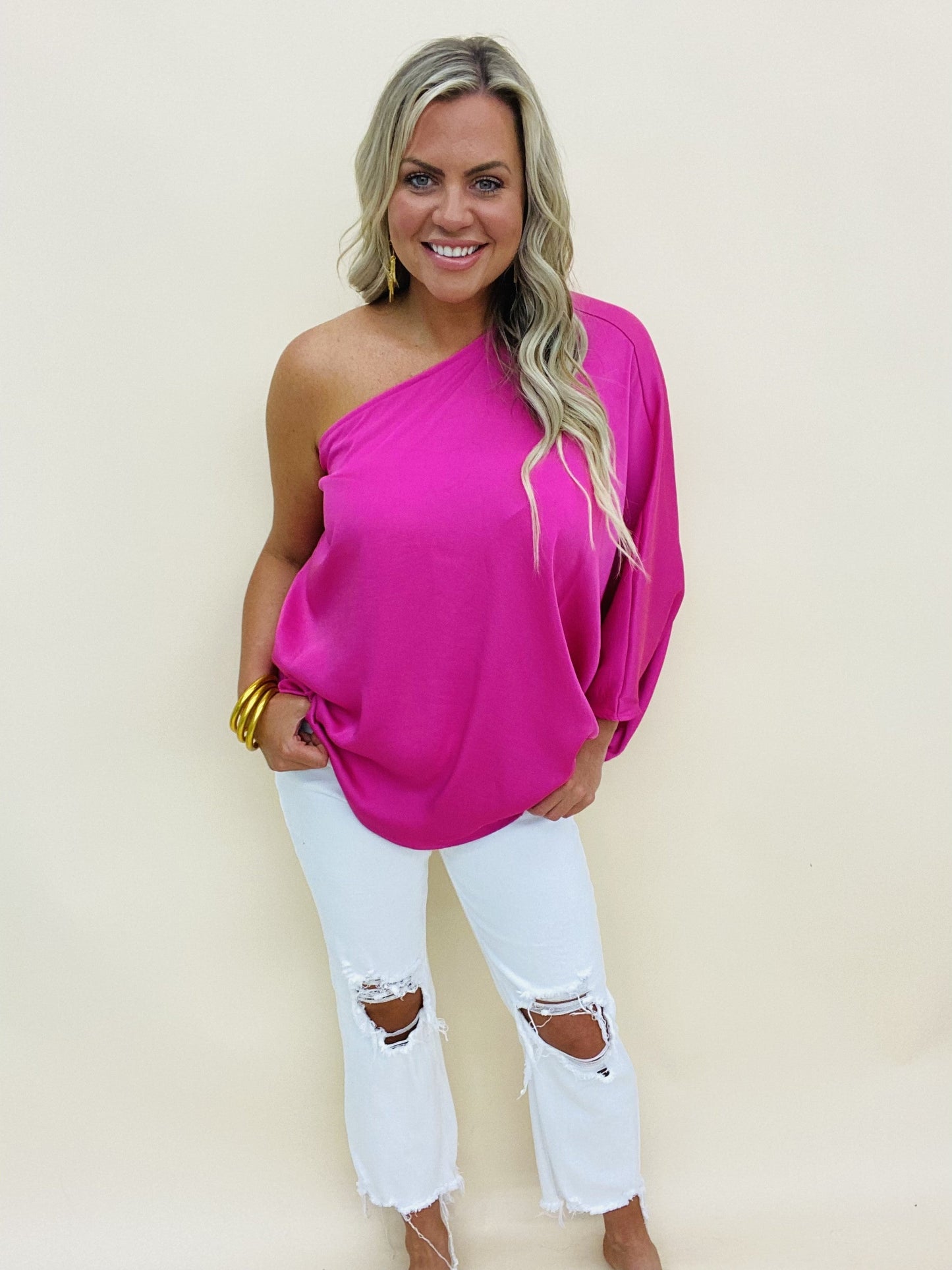 The Silk Single Sleeve Top - 4 Colors