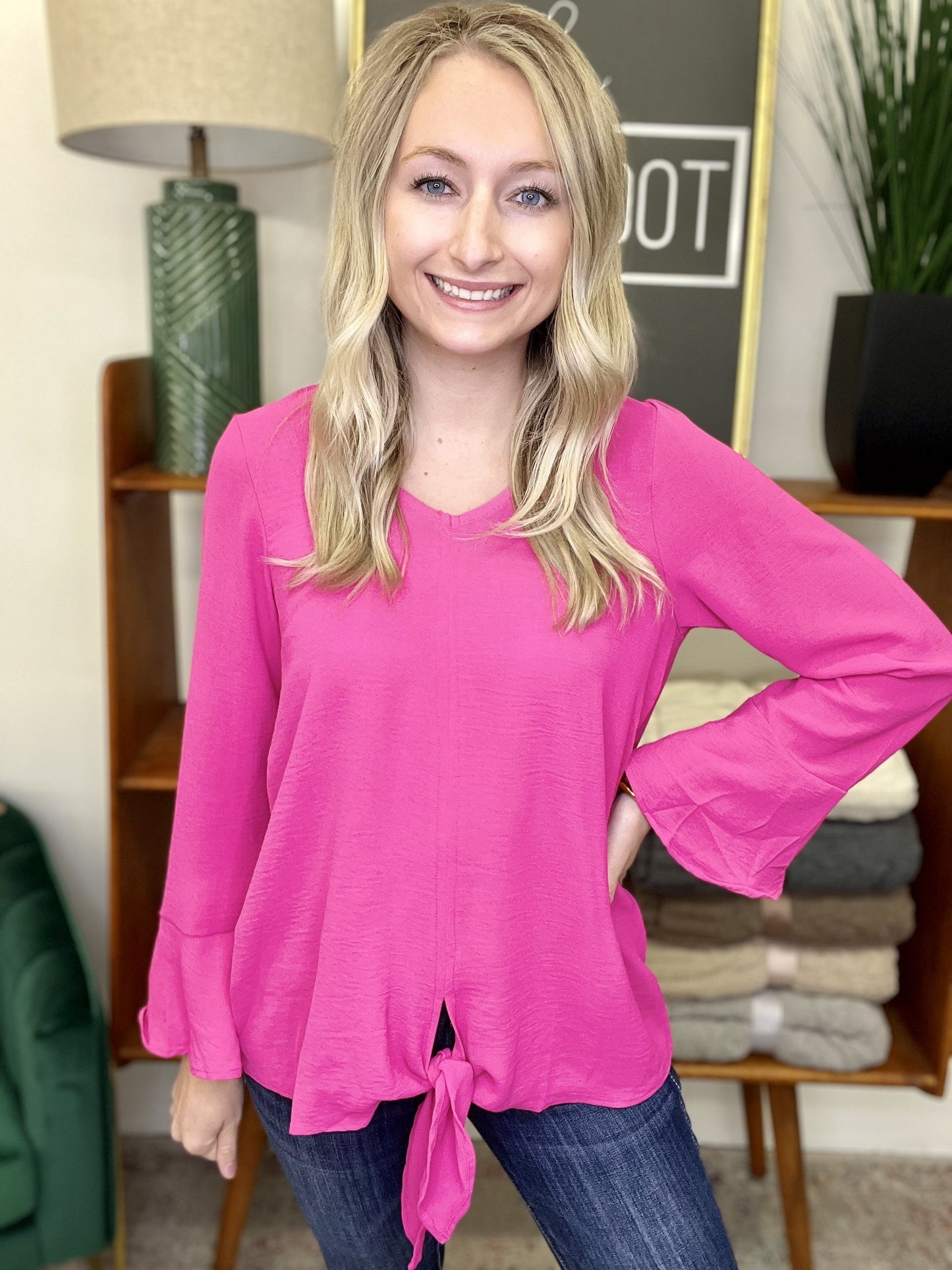 The Bell Sleeve Top-2 Colors/AS