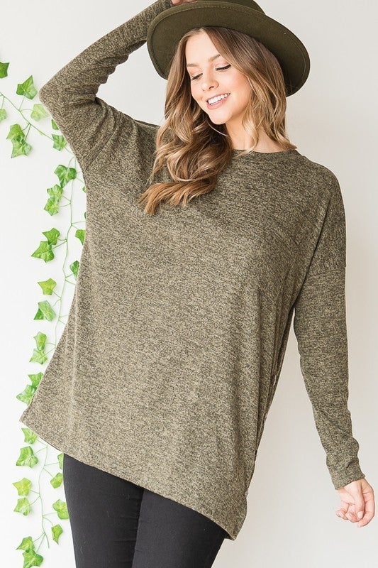 Surprise Steal-Button Tunic in 4 Colors