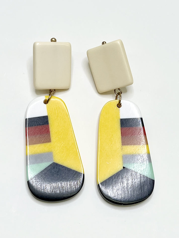 Ivory Mix Resin Earrings