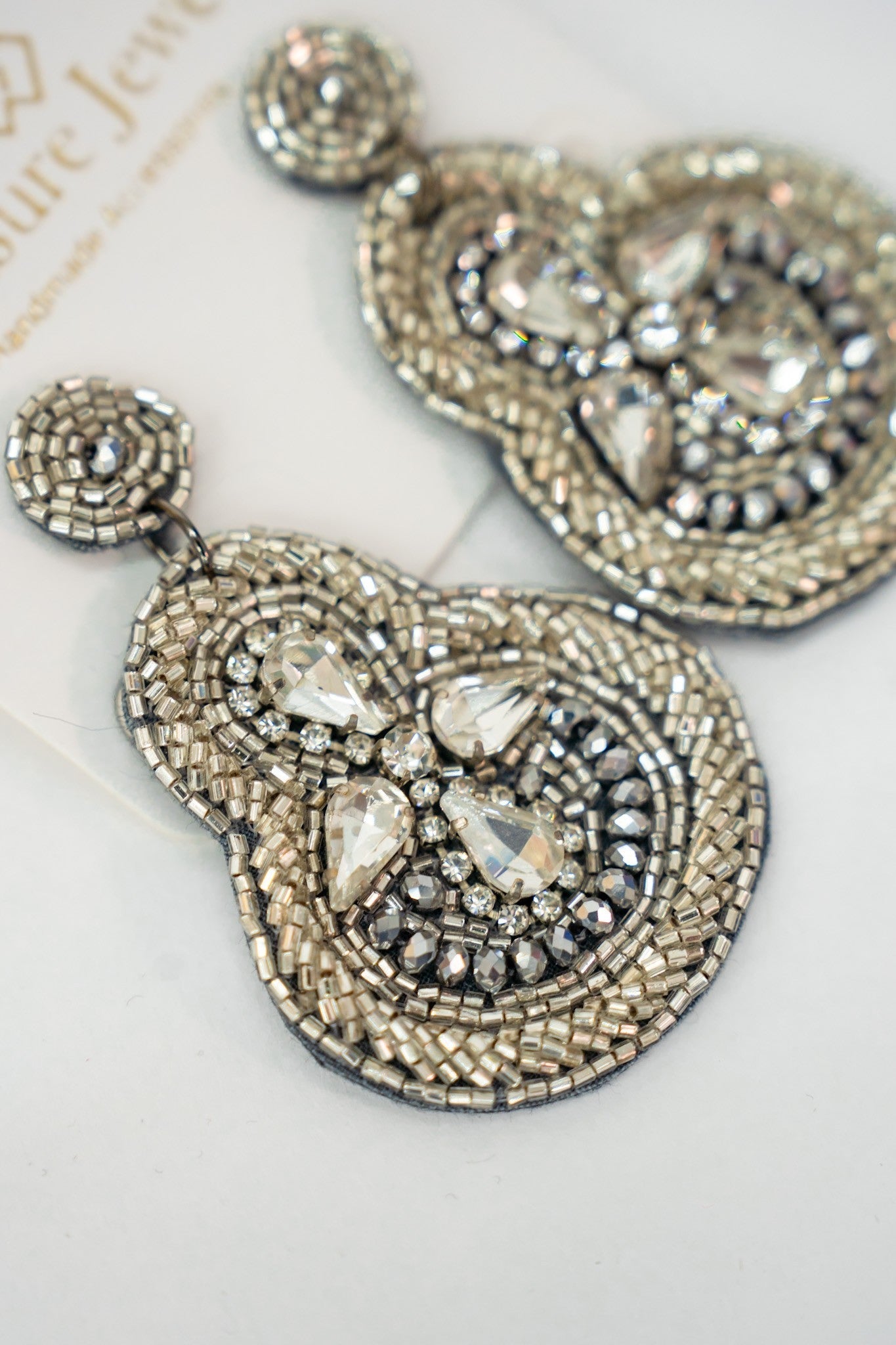 PF Steal-TJ Silver Bead Earrings