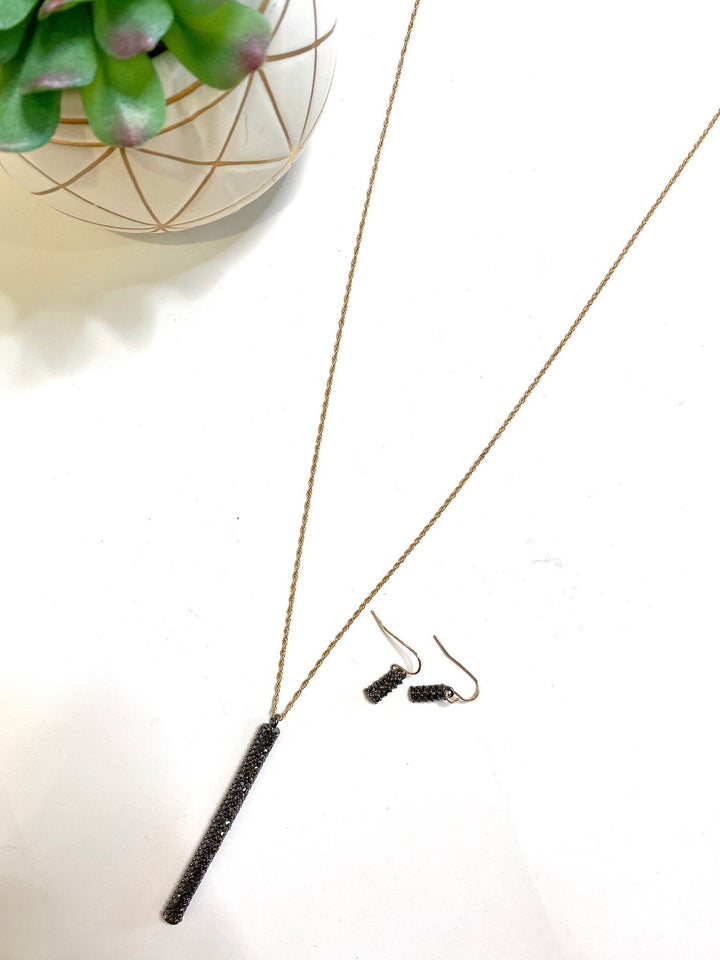 LD STEAL #52: The Hematite Drop Necklace Set