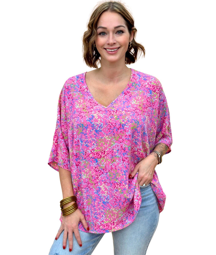 The Confetti Delight Poncho Top
