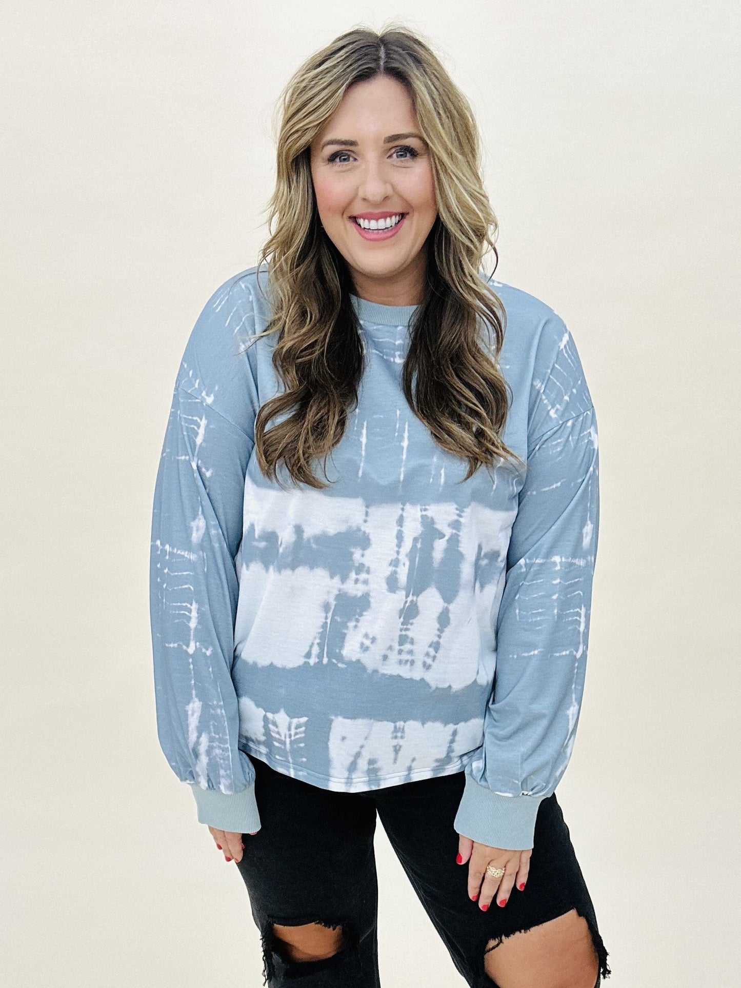 CURVY Elizabeth Top in Blue