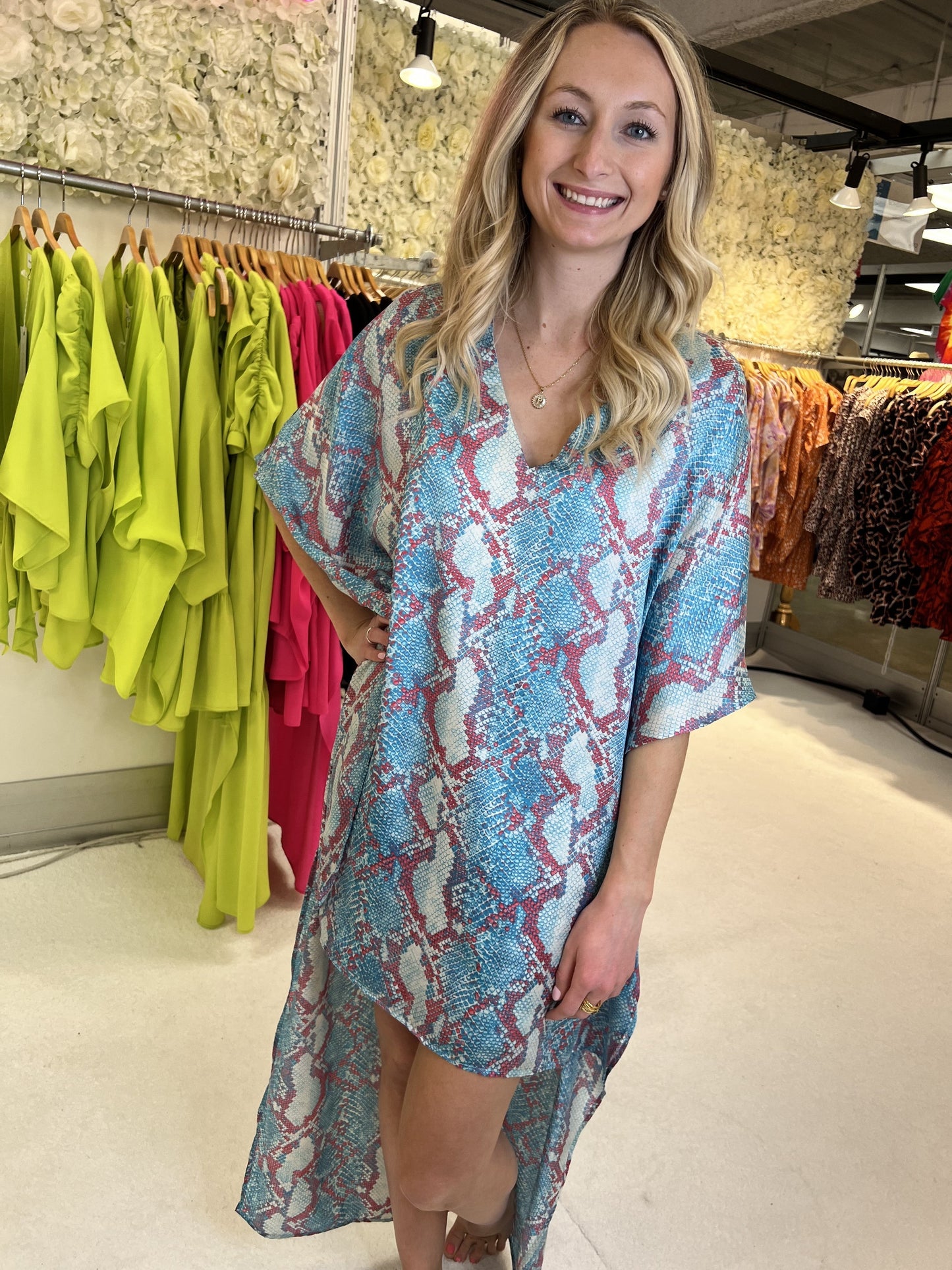 The Turquoise Ultimate Slither Hi-Lo Dress