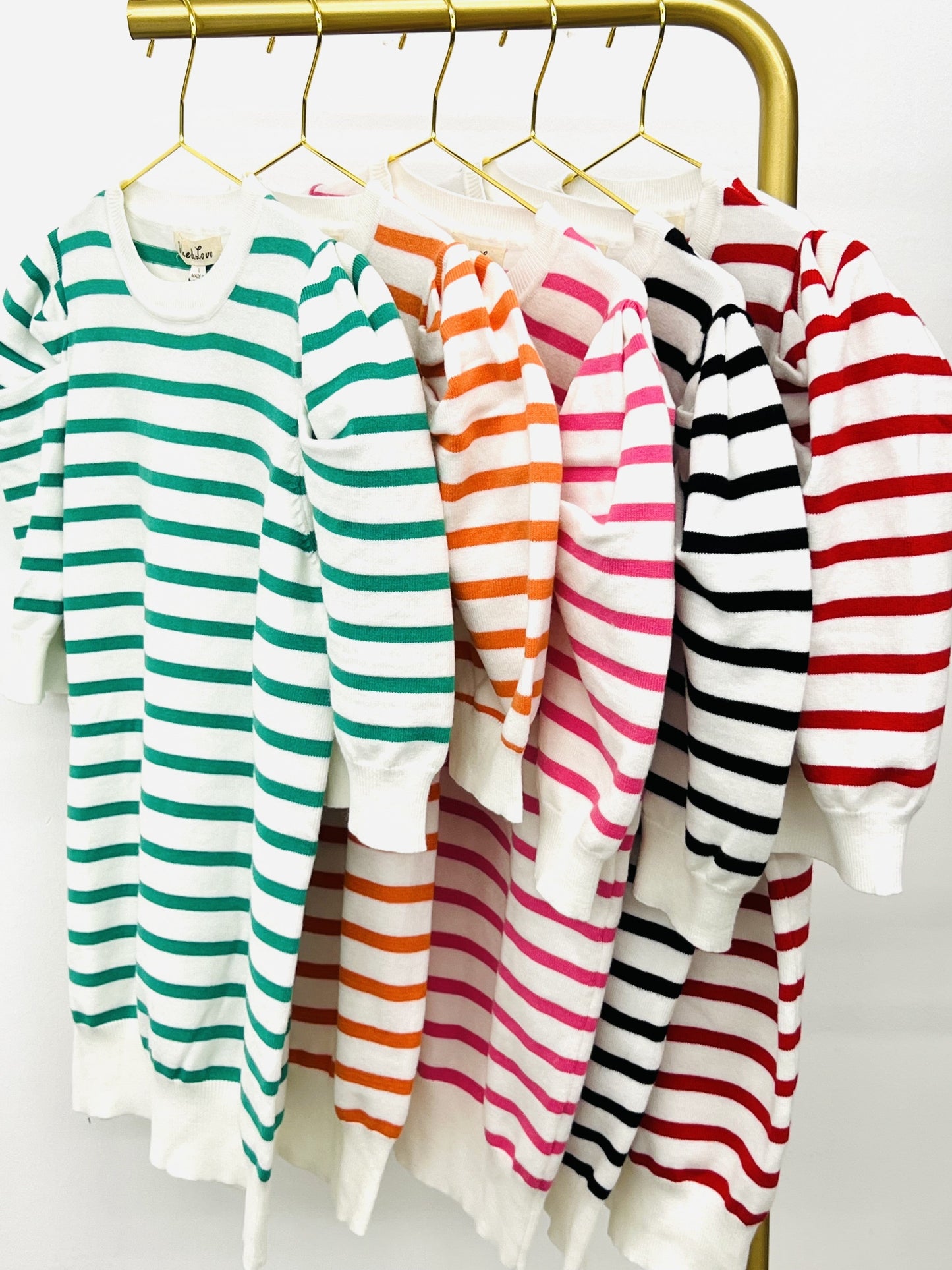 The Puff Stripe Sweater-5 Colors