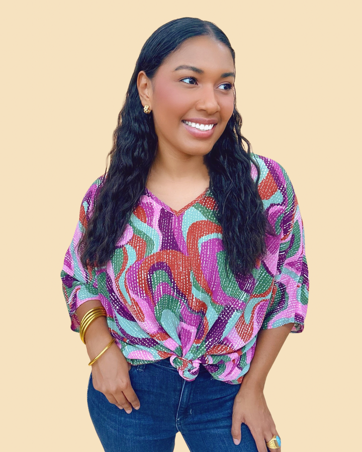 The Dancing Marvel Poncho Top - AS