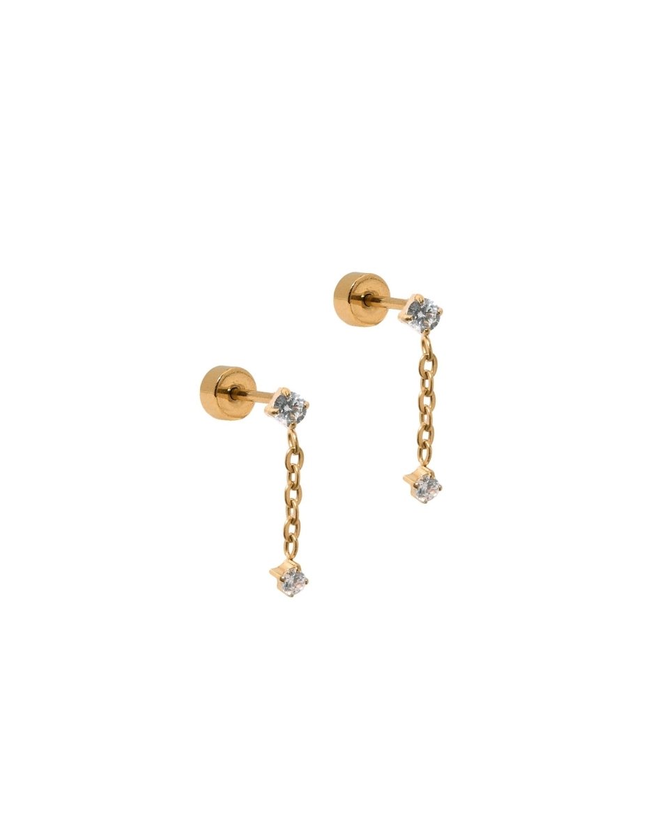 Screwback Stud Earrings - Holland Gold