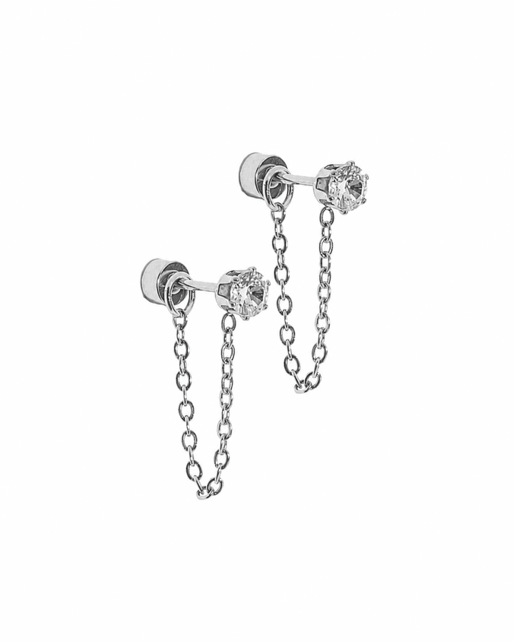 Screwback Stud Earrings - Indy Silver