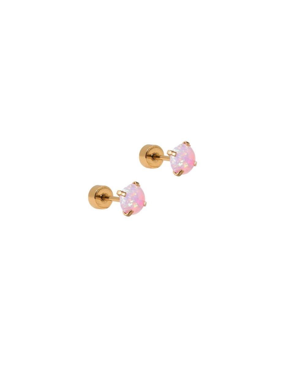 Screwback Stud Earrings - Venus Opal Lilac