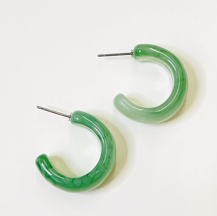 Lucky Jade Hoops