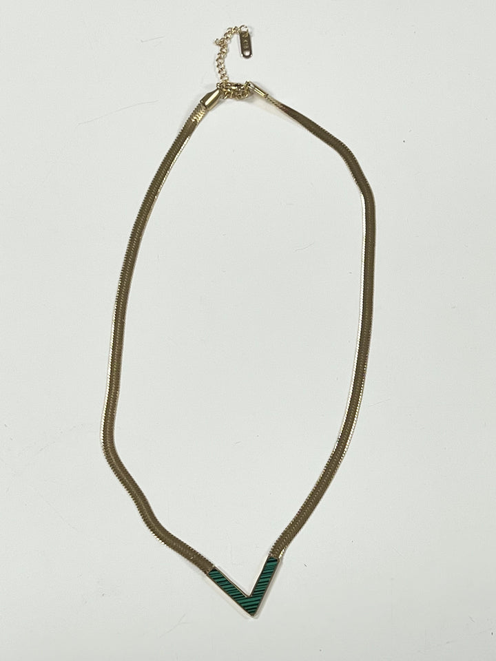 The Malachite V Necklace