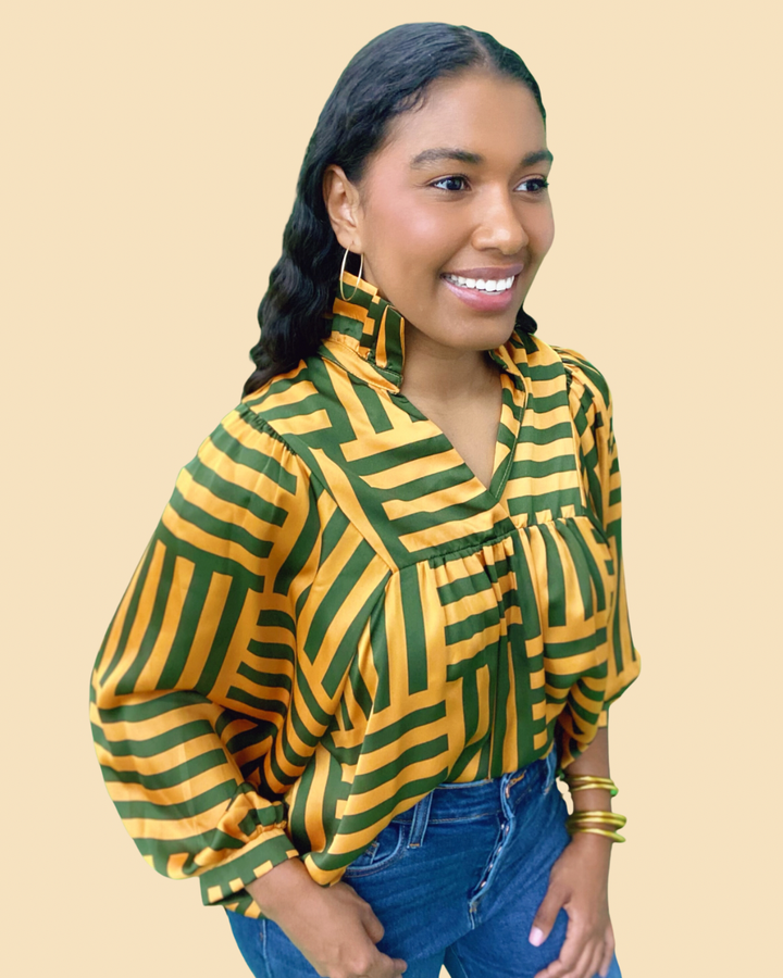 The Baylor Stripe Morgan Top