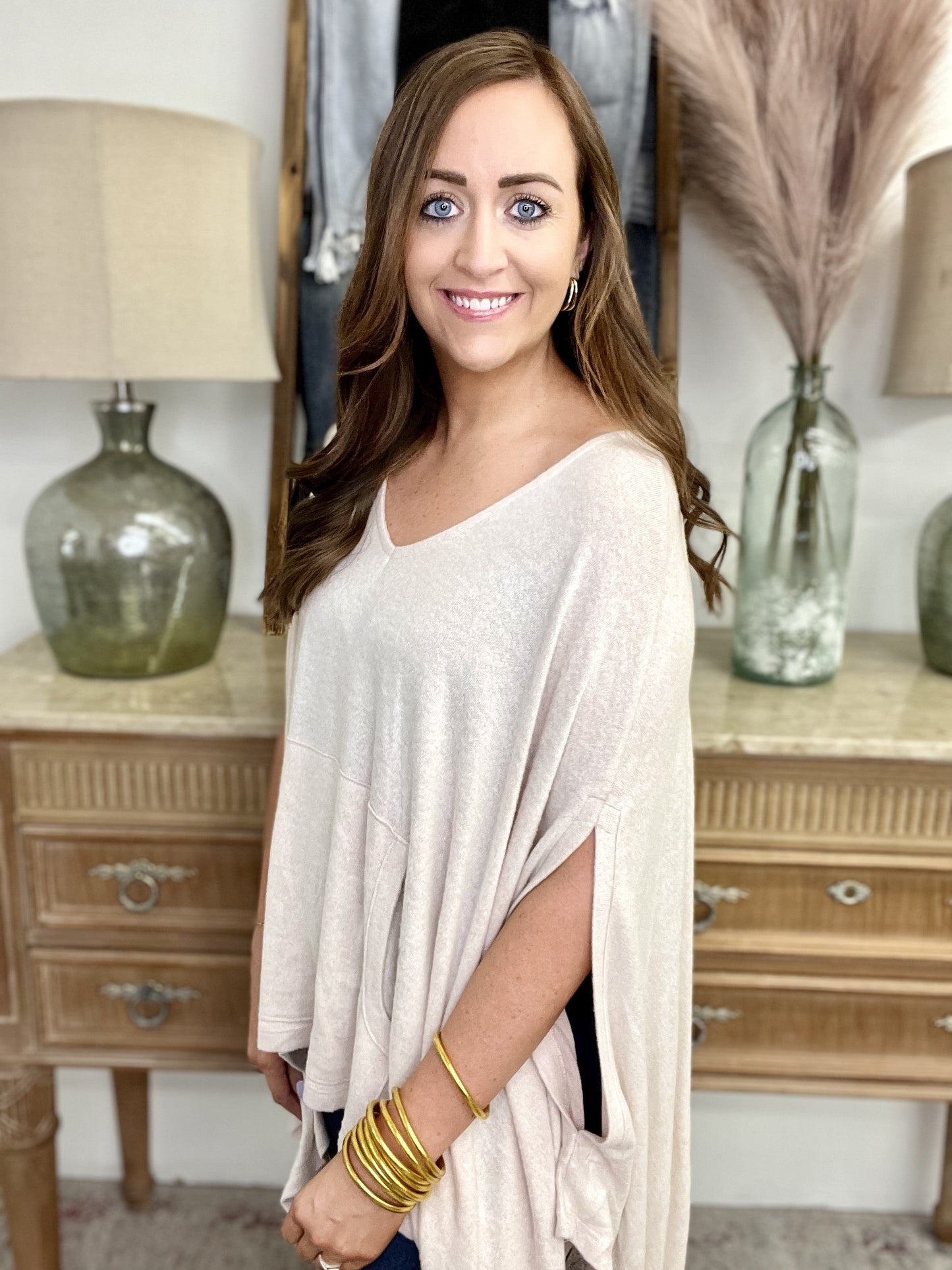 The Clair Taupe Top