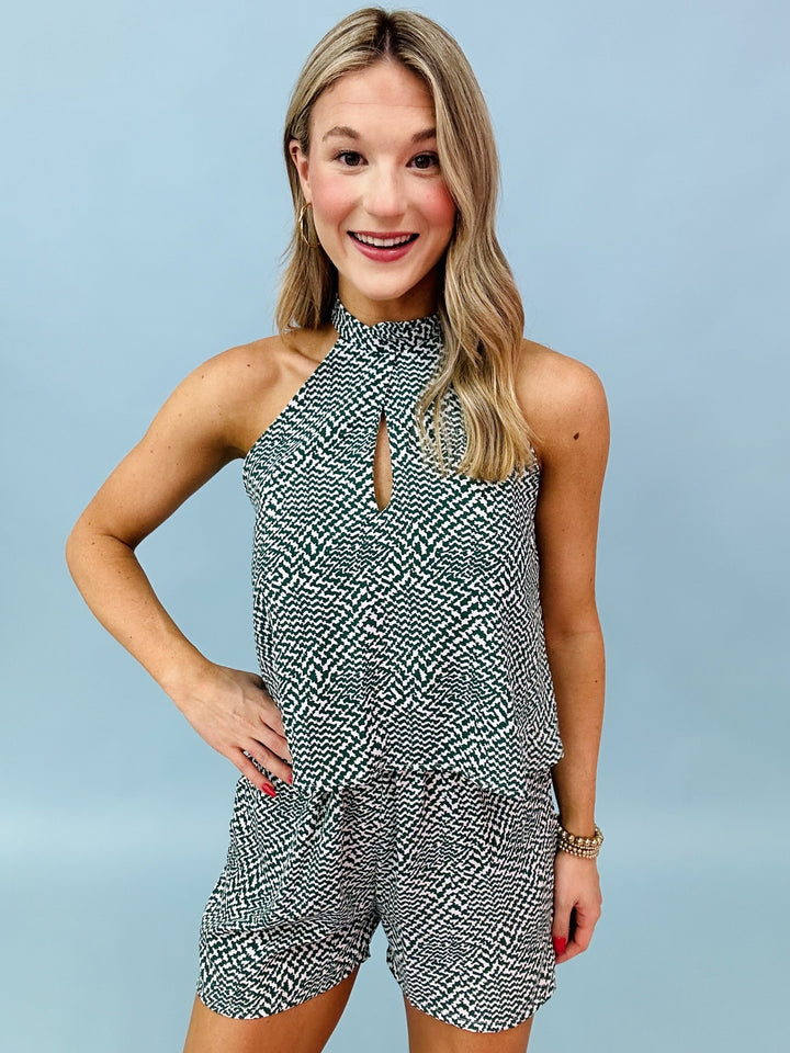 The Green Geo Romper