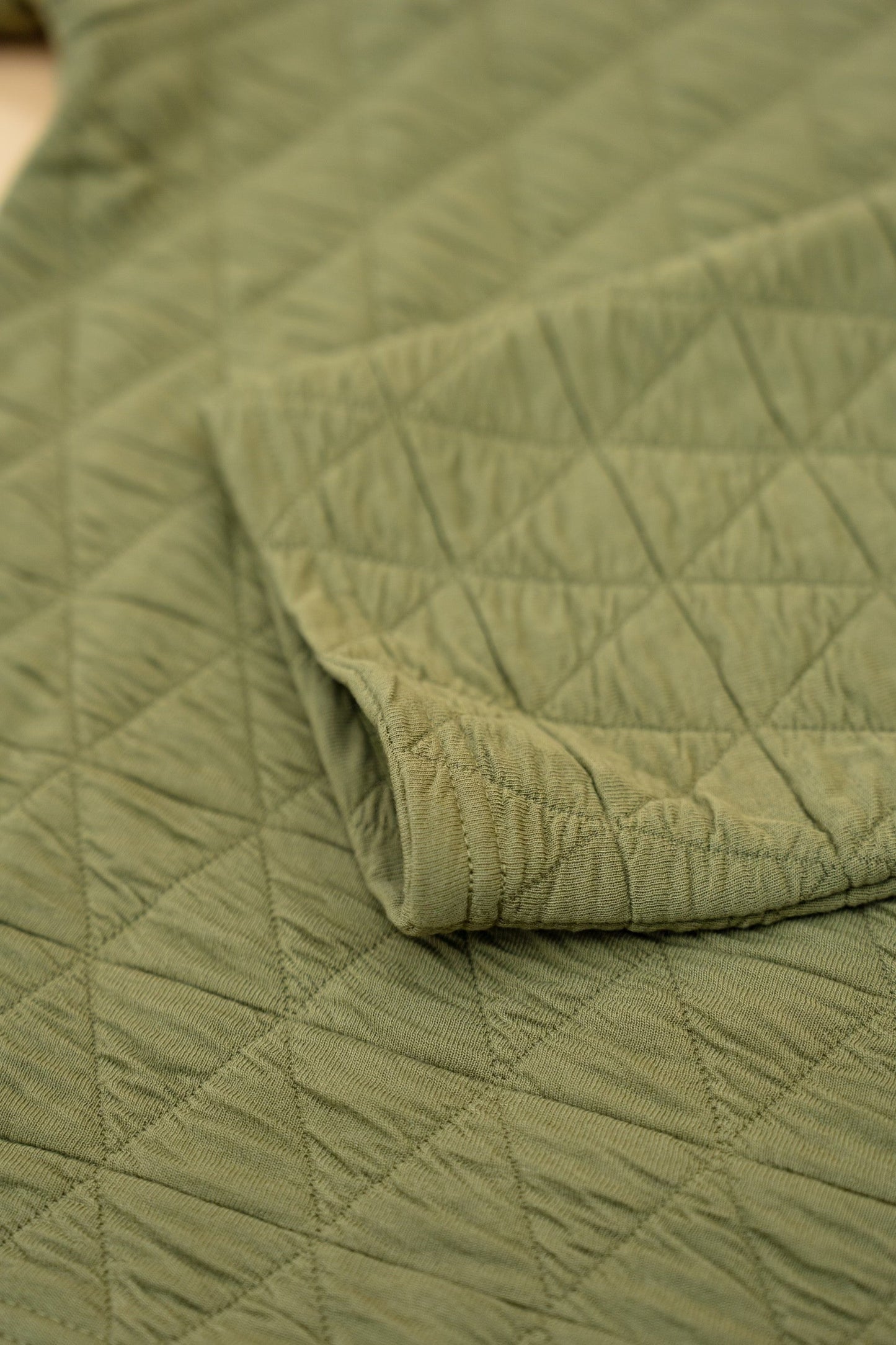 The Quilted LS Set in Olive-AS