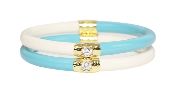 BuDhaGirl Yin Yang Bracelets - Turquoise & Ivory
