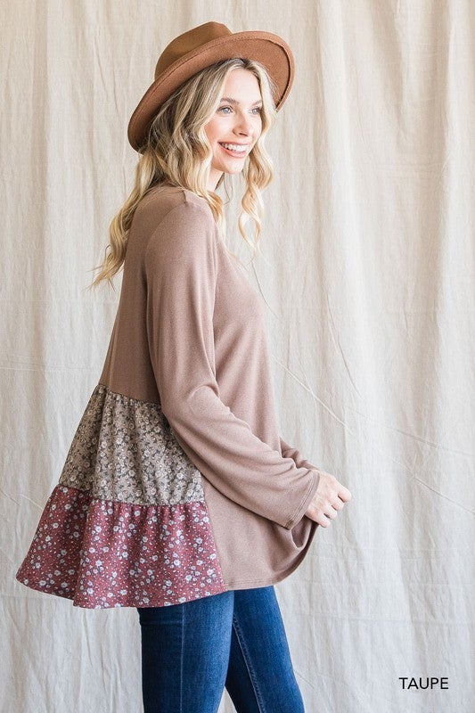 The Color Block Flare Top-All Sizes
