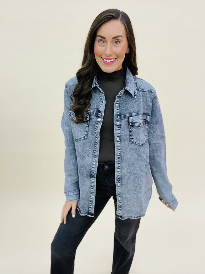 The Denim Grey Shacket