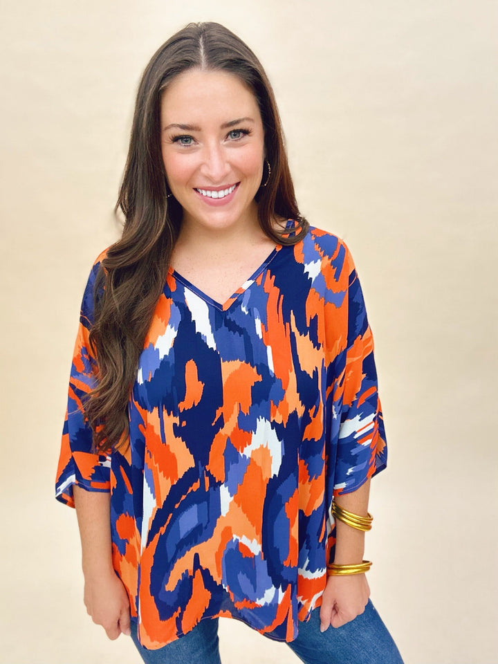 The Auburn Spirit Poncho Top - AS