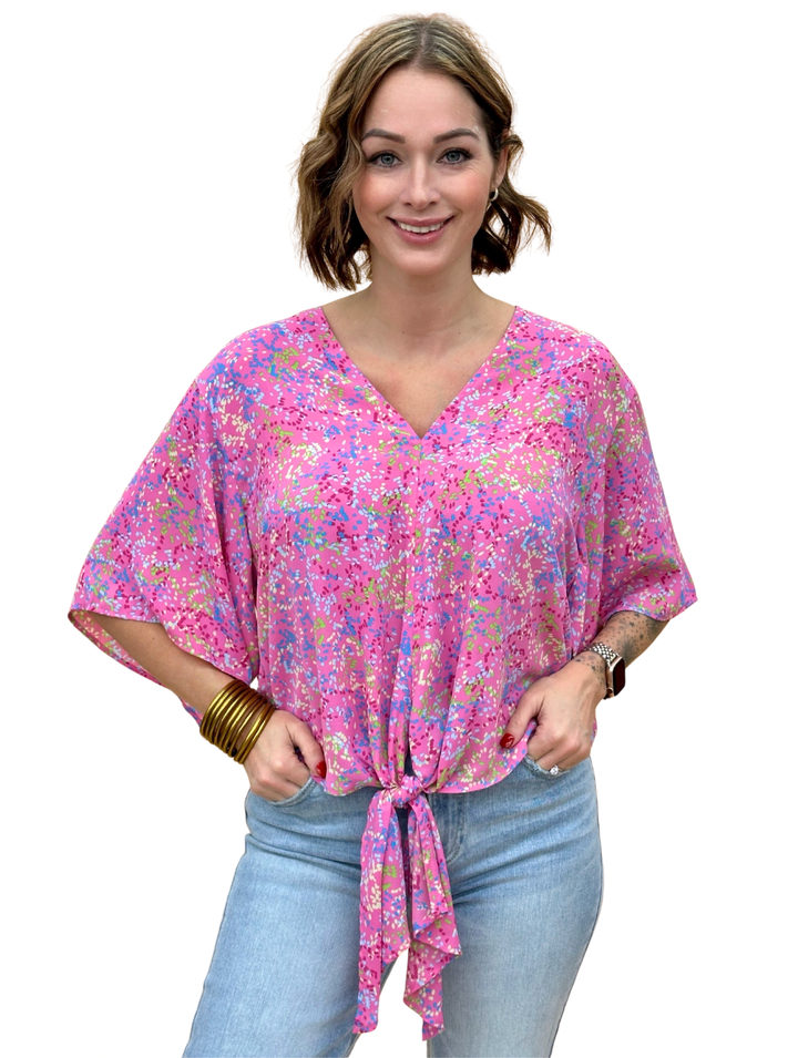 The Confetti Delight Tie Top
