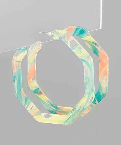 The Acrylic Turn Earrings-3 Colors