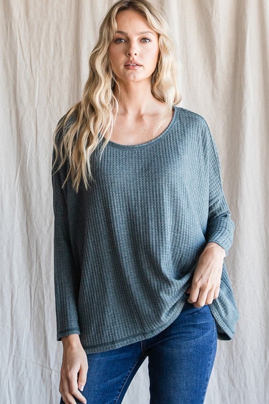 The Scoop Waffle Top - 2 Colors