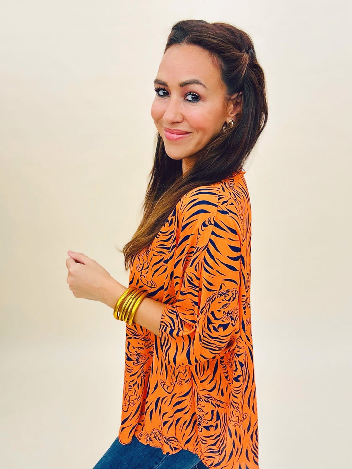 The Auburn Tiger Poncho Top - AS